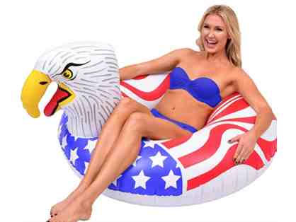 Screaming Eagle American Flag Pool Float