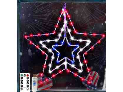 Red, White and Blue Fairy Lights Star