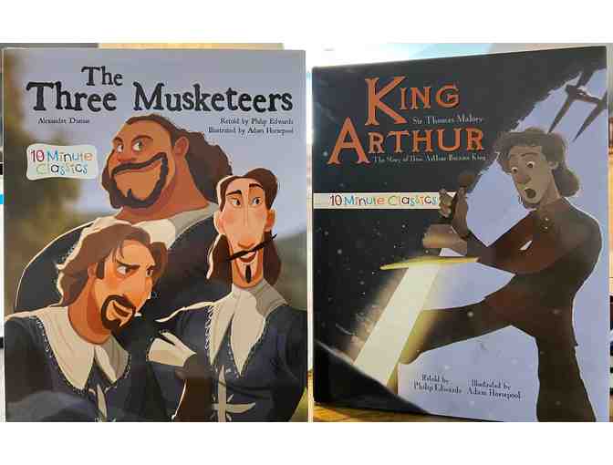 Set of 10 Minute Classics; The Three Musketeers & King Arthur Hardback - Photo 1
