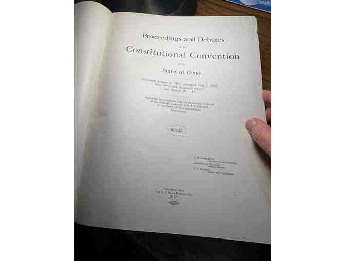 Historic Ohio Constitutional Convention 1912 Proceedings and Debates Vol.1 - Photo 2