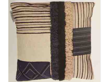 Blue and Tan Pillow Cover
