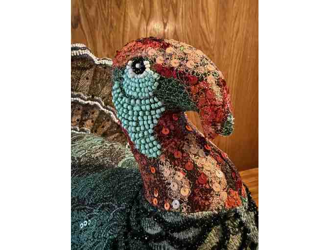 John Derian beaded Turkey Pillow
