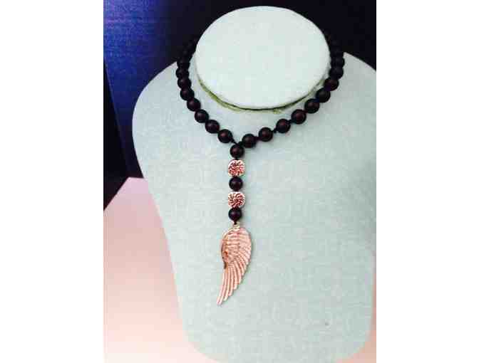 ONYX ANGEL'S WING NECKLACE