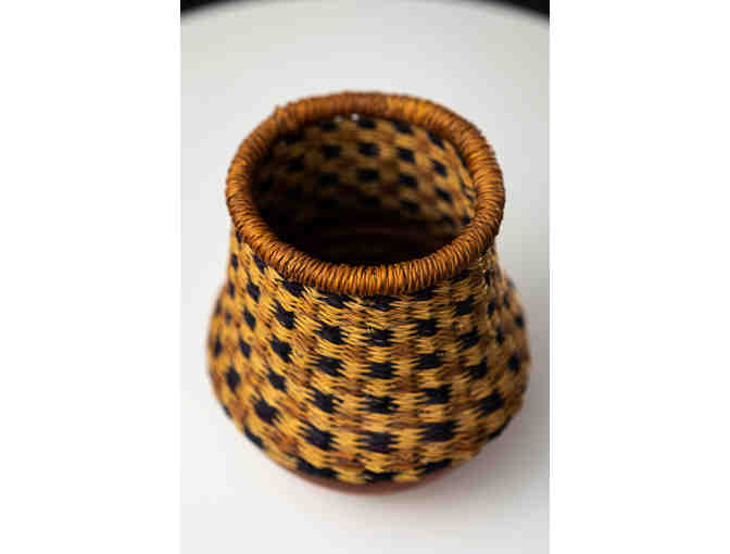 Ceramic and Wicker Vase from Ghana