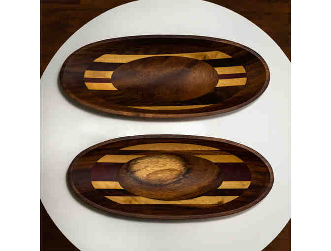 Oblong Wood Bowls (2)