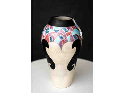 Fire Pitted Raku Vase by McCain