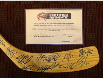 Columbus Blue Jackets 2009-10 Team Autographed Hockey Stick