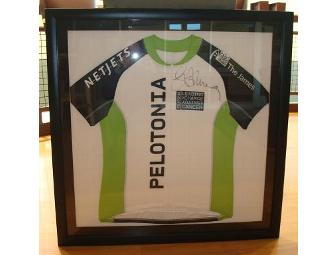 Lance Armstrong Framed Autographed Pelotonia Jersey