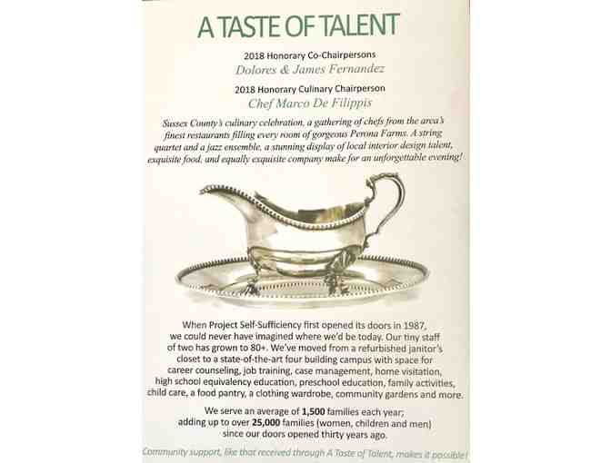 Taste of Talent - Premier Sussex County Event - 2 Tickets