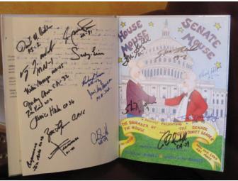 A copy of House Mouse Senate Mouse with over 200 congressional signatures!