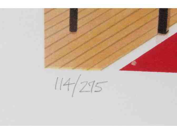 Artwork | Signed Limited Edition Color Lithograph of 'Aspen Chalet' by Fanch Ledan