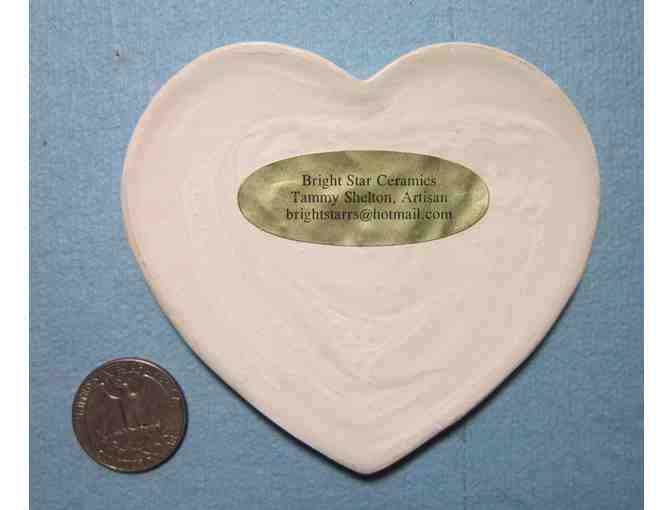 Doberman ceramic heart shaped ornament