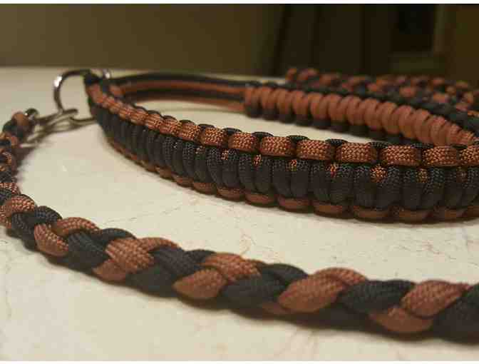 Woven lead and collar