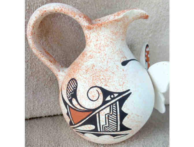 Beautiful Handmade Zuni Clay Butterfly Pot - Photo 3