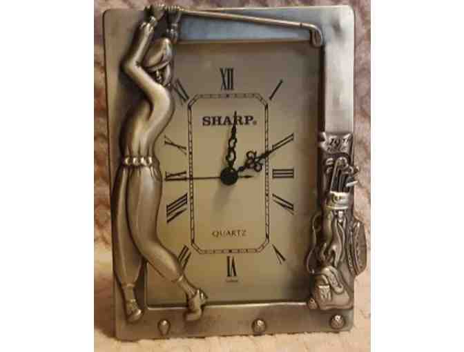 Golf motif clock