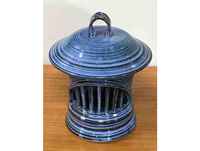 Blue Glazed Stoneware Lantern by Tim Bednar