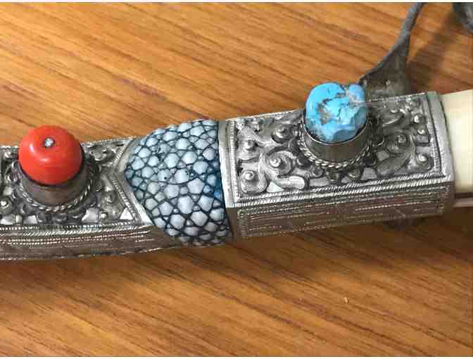 Very Special Tibetan Ritual Knife with Jeweled Sheath