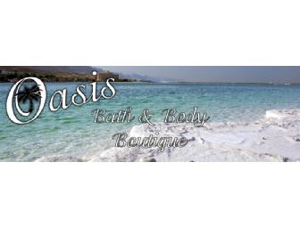 Exckusive spa package and products from Oasis Bath & Body Boutique