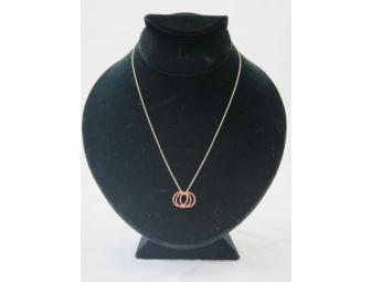 Three's the Charm: Triple Karma Ring Gold Dipped and Rose Gold Dipped Necklace