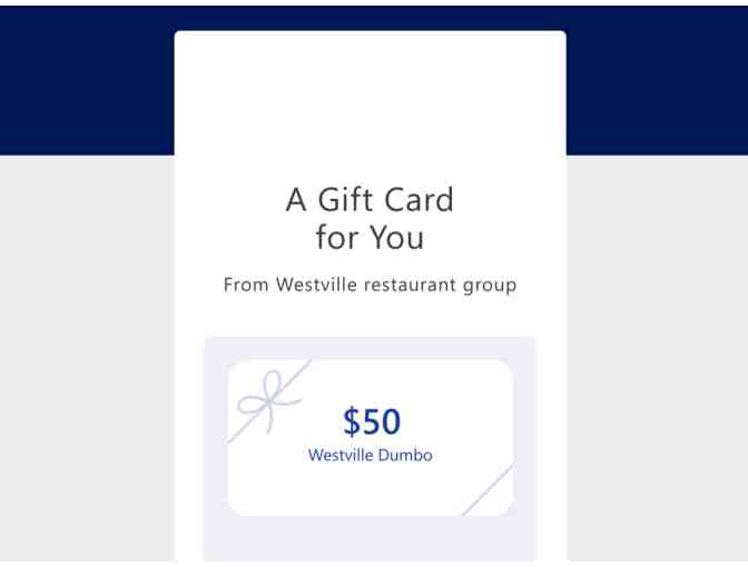$50 Gift Card from Westville Dumbo - Photo 1