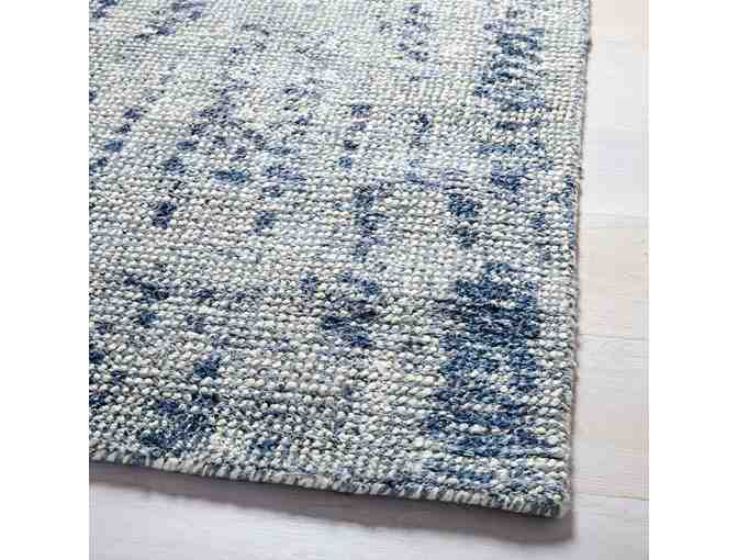 West Elm Distressed Foliage Rug in Moonstone 5x8