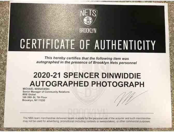 Brooklyn Nets own Spencer Dinwiddie Autographed Photo