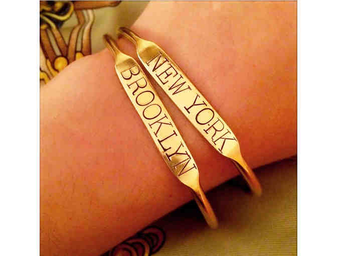 A Custom Stamped Engraved Bracelet from Thea Grant Jewerly
