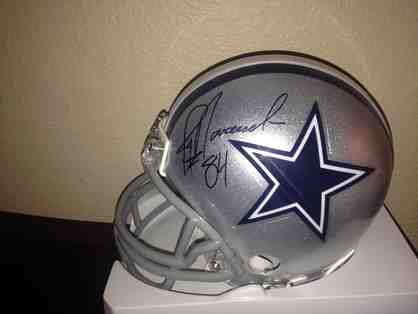Autographed Dallas Cowboys mini helmet