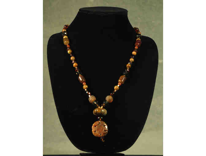 One-of-a-Kind Handmade Necklace with Semiprecious Stone Beads