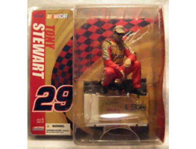 Two McFarlane's Sports NASCAR Driver Action Figurines: Tony Stewart and Rusty Wallace -NEW