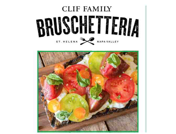 A Bruschetta & Wine Tasting Trio for Four at Clif Family Bruschetteria