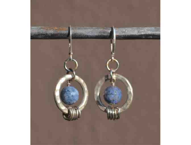 Sterling Sodalite Earrings made by Chessy Shay Jewelry