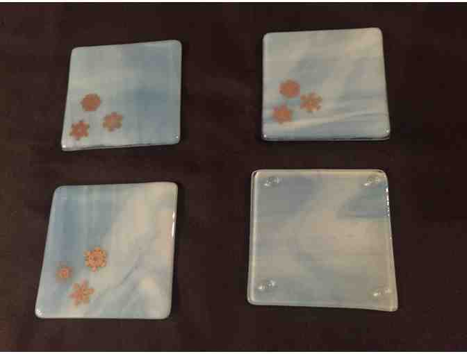 Four Beautiful Glass Coasters made by Rocio Smith