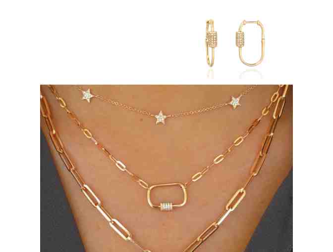 Carabiner Necklace and Earring Set
