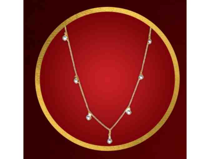 Dainty Diamond Droplets Necklace - Photo 1