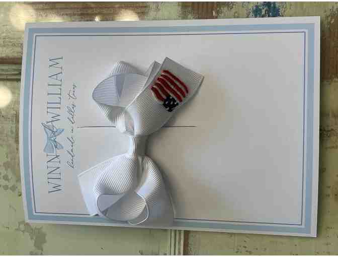 Winn & William - Hand Embroidered Bow - Patriotic - Photo 1