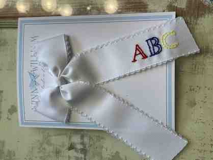Winn & William - Hand Embroidered Bow - ABCs