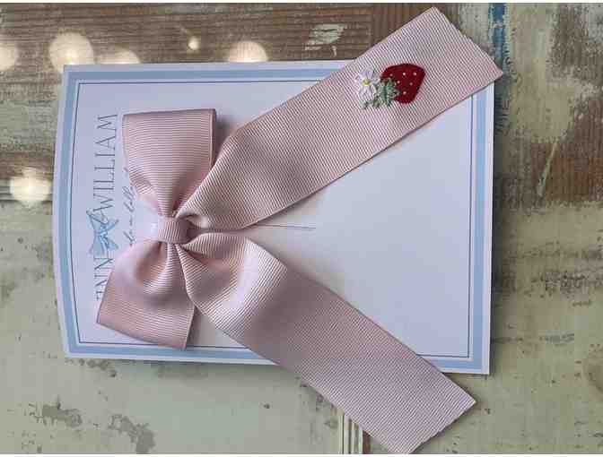 Winn & William - Hand Embroidered Bow - Strawberry - Photo 1