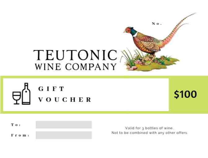 $100 Teutonic Wine Company Gift Certificate