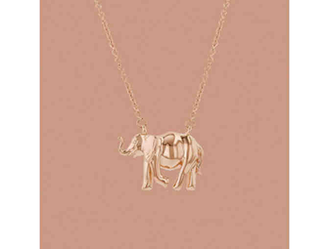18K Rose Gold Noemie Elephant Pendant Necklace