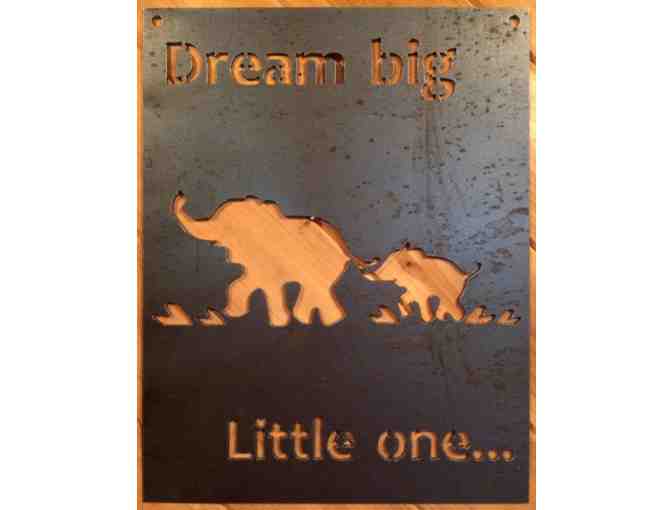 Dream Big Elephant Wall Sign