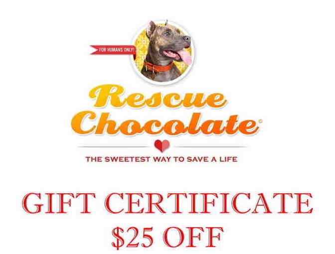 $25 Rescue Chocolates Gift Certificate