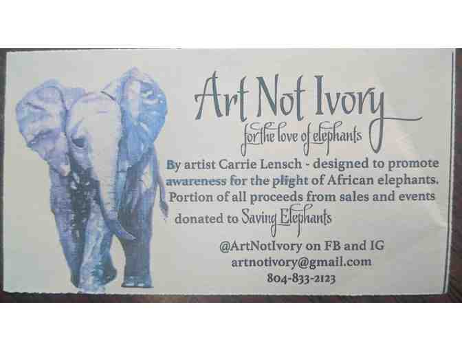 Baby Elephant Acrylic Paint Pour - Original