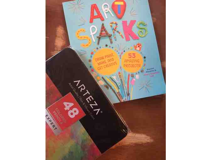 'Art Sparks' Book - Signed by authors + Coloring Book & Markers