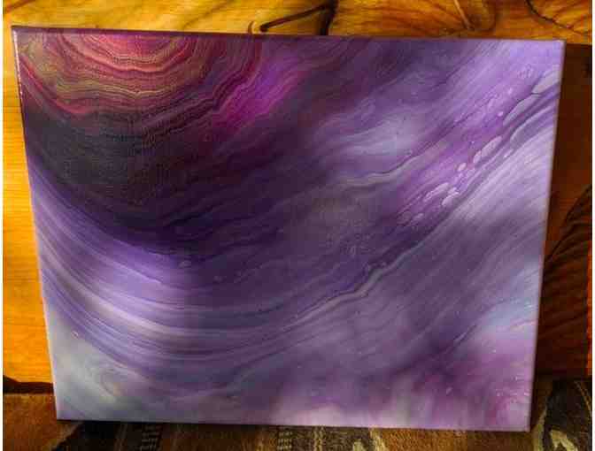 Abstract Acrylic Ring Pour Painting #1 - Original