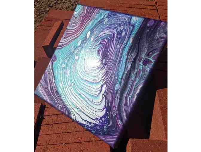 Abstract Acrylic Ring Pour Painting #2 - Original
