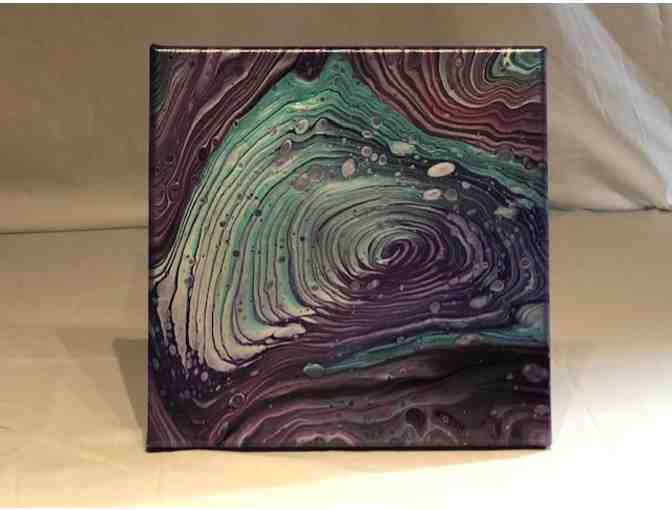 Abstract Acrylic Ring Pour Painting #2 - Original