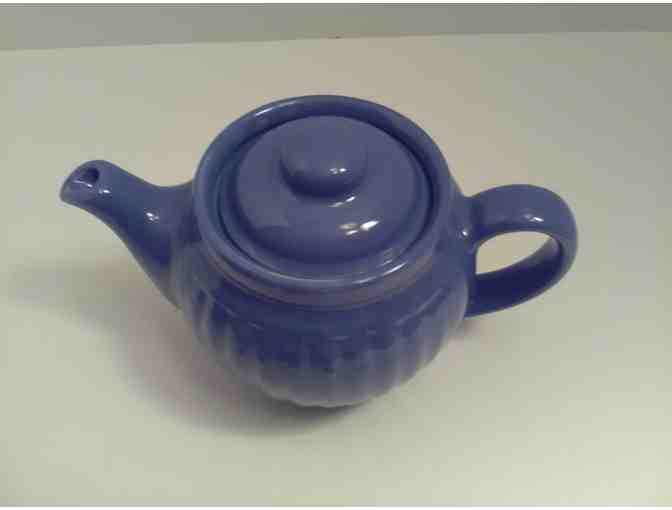 Hall Everson Ribbed Teapot Medium Blue
