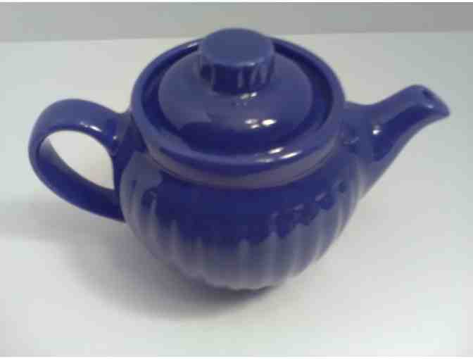 Hall Everson Ribbed Teapot Dark Blue