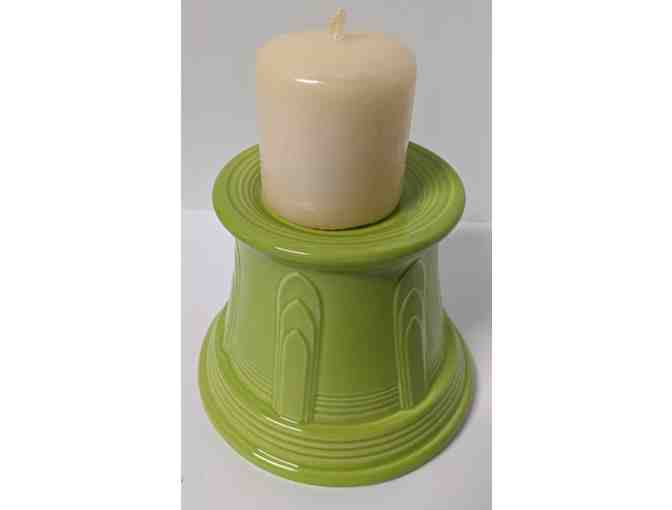 Fiesta Prototype Chartreuse Pedestal Candle Holder